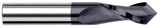 Photograph of a Harvey Tool 12916-C8 | 0.2500" (1/4) Cutter DIA x 0.7500" (3/4) Length of Cut x 120° included Carbide Drill/End Mill, 2 Flutes, TiB2 Coated