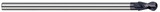Photograph of a Harvey Tool 804216-C3 | 0.2500" (1/4) Cutter DIA x 0.3750" (3/8) Length of Cut Carbide Reduce Shank Ball End Mill, 4 Flutes, AlTiN Coated