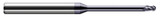 Photograph of a Harvey Tool 801331-C3 | 0.0310" (1/32) Cutter DIA x 0.0470" (3/64) Length of Cut x 0.2500" (1/4) Reach Carbide Ball End Mill, 4 Flutes, AlTiN Coated