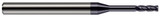 Photograph of a Harvey Tool 876112 | 0.1875" (3/16) Cutter DIA x 0.0100" Radius x 0.5630" Length of Cut x 1.0000" (1) Reach Carbide Corner Radius End Mill, 4 Flutes