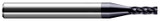 Photograph of a Harvey Tool 810662 | 0.0620" (1/16) Cutter DIA x 0.0200" Radius x 0.0930" (3/32) Length of Cut Carbide Corner Radius End Mill, 2 Flutes