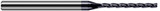 Photograph of a Harvey Tool 888470-C3 | 0.0700" Cutter DIA x 0.2810" (9/32) Length of Cut Carbide Square End Mill, 3 Flutes, AlTiN Coated