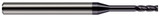 Photograph of a Harvey Tool 960893-C3 | 0.0930" (3/32) Cutter DIA x 0.2790" Length of Cut x 0.7500" (3/4) Reach Carbide Square End Mill, 4 Flutes, AlTiN Coated