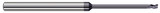 Photograph of a Harvey Tool 861650 | 0.0500" Cutter DIA x 0.0750" Length of Cut x 0.2500" (1/4) Reach Carbide Square End Mill, 4 Flutes
