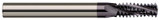 Photograph of a Harvey Tool 790414 | 0.3630" Cutter DIA x 0.6800" Length of Cut Carbide Multi-Form 1/4, 3/8 NPT Thread Milling Cutter, 4 Flutes