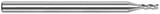 Photograph of a Harvey Tool 840762 | 0.0620" (1/16) Cutter DIA x 0.0100" Radius x 0.3120" (5/16) Length of Cut Carbide Corner Radius End Mill for Aluminum Alloys, 3 Flutes