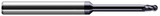 Photograph of a Harvey Tool 797531-C6 | 0.0310" (1/32) Cutter DIA x 0.0460" Length of Cut x 0.1870" (3/16) Reach Carbide Ball End Mill for Exotic Alloys, 4 Flutes, AlTiN Nano Coated