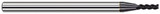 Photograph of a Harvey Tool 804412-C6 | 0.1875" (3/16) Cutter DIA x 0.0600" Radius x 1.0000" (1) Length of Cut Carbide Corner Radius End Mill for Exotic Alloys, 4 Flutes, AlTiN Nano Coated