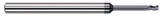 Photograph of a Harvey Tool 795962-C6 | 0.0620" (1/16) Cutter DIA x 0.0100" Radius x 0.0930" (3/32) Length of Cut x 0.3750" (3/8) Reach Carbide Corner Radius End Mill for Exotic Alloys, 3 Flutes, AlTiN Nano Coated