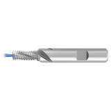 Emuge GF335101.5041 | UNF #10 - 32 Thread Size x 6.00mm Shank x 0.390" Flute Length x 2.165" OAL x 15 Degree Helix Angle 3 Flute Bright Coated Carbide Thread Mill