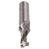 Emuge GF442251.0080 | M8x1.25mm Thread Size x 10.00mm Shank x 20.10mm Flute Length x 80.00mm OAL x 140 Degree Point Angle 3 Flute Bright Coated Carbide Helical Flute Thread Mill