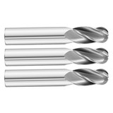 All Industrial E5250008 | 4 Flute Ball Nose Standard Carbide End Mill, 1/8" Diameter