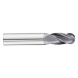 All Industrial EH250004S | 1/16" Diameter x 1/8" Shank x 1/4" LOC x 1-1/2" OAL 2 Flute TiAlN Solid Carbide Ball End Mill