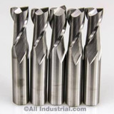 All Industrial E5020008 | 1/8" Diameter x 1/8" Shank x 1/2" LOC x 1-1/2" OAL 2 Flute Uncoated Solid Carbide Square End Mill
