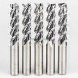 YG1 36593 | 1/2" Diameter x 1/2" Shank x 2" LOC x 4" OAL x 45 Degree Helix Angle 3 Flute Bright Coated Carbide E5982 Square End Mill