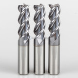 YG1 28558TC | 1/8" Diameter x 1/8" Shank x 3/8" LOC x 1-1/2" OAL x 45 Degree Helix Angle 3 Flute TiNC Coated Carbide E5981 Square End Mill