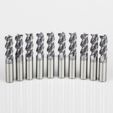 YG1 28565TC | 3/16" Diameter x 3/16" Shank x 9/16" LOC x 2" OAL x 45 Degree Helix Angle 3 Flute TiNC Coated Carbide E5981 Square End Mill