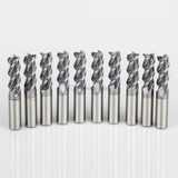 YG1 28588TC | 7/16" Diameter x 7/16" Shank x 1-1/4" LOC x 2-3/4" OAL x 45 Degree Helix Angle 3 Flute TiCN Coated Carbide E5981 Square End Mill