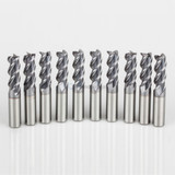 YG1 28593TC | 1/2" Diameter x 1/2" Shank x 1-1/4" LOC x 3" OAL x 45 Degree Helix Angle 3 Flute TiCN Coated Carbide E5981 Square End Mill