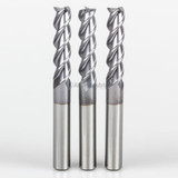 YG1 36593TC | 1/2" Diameter x 1/2" Shank x 2" LOC x 4" OAL x 45 Degree Helix Angle 3 Flute TiCN Coated Carbide E5982 Square End Mill