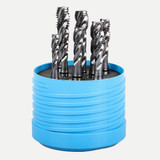 YG1 TG836SET8 | 3 Flute Spiral Combo Tap Set HSS-Ex TiCN Coated - 1/4", 5/16", 3/8", 7/16" UNC/F