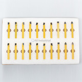 All Industrial 19870 | 20pc 1/4" C2 & C6 Carbide-Tipped Lathe Tool Bit Set Single Point Brazed