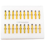 All Industrial 19876 | 20pc 1/2" C2 & C6 Carbide-Tipped Lathe Tool Bit Set Single Point Brazed