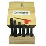 All Industrial 19901 | Premium 6pc 5/8" Indexable Boring Bar Set Lathe Round Shank Bars