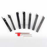 All Industrial 19995 | 7pc 3/4" Shank Indexable Turning Tool Holder with C6 Carbide TCMT Inserts (Chipbreaker)