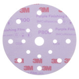 3M 7100122797 Hookit Purple 260L Film Disc, 6-Inch, P800 Grit, Aluminum Oxide, Multi-Hole