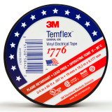 3M 7010398066 Temflex 1776 vinyl electrical tape roll, 0.75 inch width, 60 foot length, 7 mil thickness