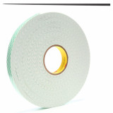3M 7000048480 | 36.000yd Overall Length x 1.000" Width x 55.850mil Baking Thickness Urethane 4016 General Purpose Foam Tape - Off-white