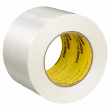 3M 7000136866 | Scotch 3.000" Size x 60.140yd OAL x 2.830" Width Polypropylene Film 893 Filament Tape - Transparent