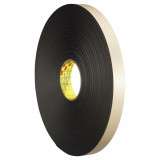 3M 7010333918 | 72.000yd Overall Length x 2.000" Width x 1.00mm Thickness Polyethylene Foam 4492B General Purpose Foam Tape - Black