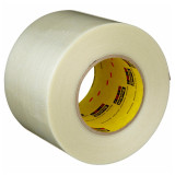 3M 7000124624 | Scotch 3.000" Size x 60.140yd OAL x 3.770" Width Polyester Film 8919MSR Filament Tape - Transparent
