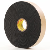 3M 7000124261 | 36.000yd Overall Length x 2.000" Width x 0.10mm Thickness Polyethylene Foam 4496B General Purpose Foam Tape - Black