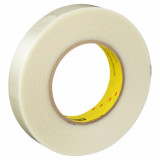 3M 7000138160 | Scotch 3.000" Size x 60.140yd OAL x 0.470" Width Polyester Film 8919MSR Filament Tape - Transparent