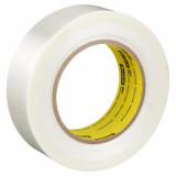 3M 7000126228 | Scotch 3.000" Size x 60.140yd OAL x 1.410" Width Polypropylene Film 897 Filament Tape - Transparent