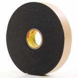 3M 7100035722 | 36.000yd Overall Length x 54.000" Width x 0.10mm Thickness Polyethylene Foam 4496B General Purpose Foam Tape - Black