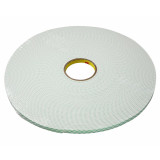3M 7010373246 | 18.000yd Overall Length x 2.000" Width x 0.08mm Thickness Urethane 4004 General Purpose Foam Tape - Off-white