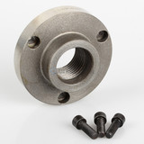 All Industrial 47804 | Threaded Back Plate Adapter 6" 3-Hole With 2-1/4"-8 Thread for Lathe Chucks