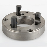 All Industrial 47912 | Threaded Back Plate Adapter 5" 3-Hole D1-4 for Lathe Chucks