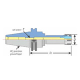 Techniks 22354 | CAT40 Taper x 1.750" Diameter x 2.500" Shank x 4" Projection Length ER11 Mini Nut Collet Chuck