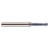YG1 GMF16967 | 3/16" Diameter x 1/4" Shank x 5/32" LOC x 2" OAL x 3/32" Radius x 30 Degree Helix Angle 2 Flute Y-Coated Carbide GMF16 Ball Nose with Neck End Mill