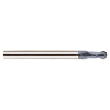 YG1 SEMD98010100 | 1.00mm Diameter x 6.00mm Shank x 2.50mm LOC x 100.00mm OAL x 0.50mm Radius x 30 Degree Helix Angle 2 Flute Y-Coated Carbide SEMD98 Ball Nose End Mill