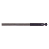 YG1 EM838030 | 3.00mm Diameter x 3.00mm Shank x 8.00mm LOC x 100.00mm OAL x 1.50mm Radius x 30 Degree Helix Angle 2 Flute ALTiN Coated Carbide Ball End Mill