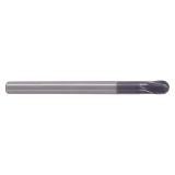 YG1 EM868100 | 10.00mm Diameter x 10.00mm Shank x 10.00mm LOC x 100.00mm OAL x 5.00mm Radius x 15 Degree Helix Angle 2 Flute ALTiN Coated Carbide Ball Nose End Mill