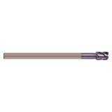 YG1 EM905140 | 14.00mm Diameter x 12.00mm Shank x 21.00mm LOC x 160.00mm OAL x 0.50mm Radius x 45 Degree Helix Angle 4 Flute ALTiN Coated Carbide Corner Radius End Mill