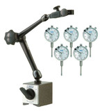 Noga DG61003 | Magnetic Base & 5pc Dial Indicator Set