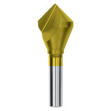 Magafor 84482225000 | 0.4720" Diameter 60 Degree Included Angle Single Flute M35/TiN 4822 Countersink